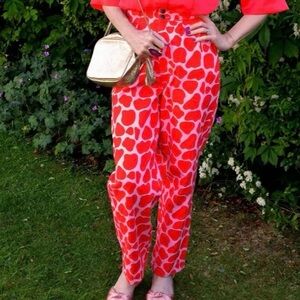 Lucy & Yak Trouser Jeans Women’s Sz 25 (Tag 28) Red Pink Organic Cotton NWT